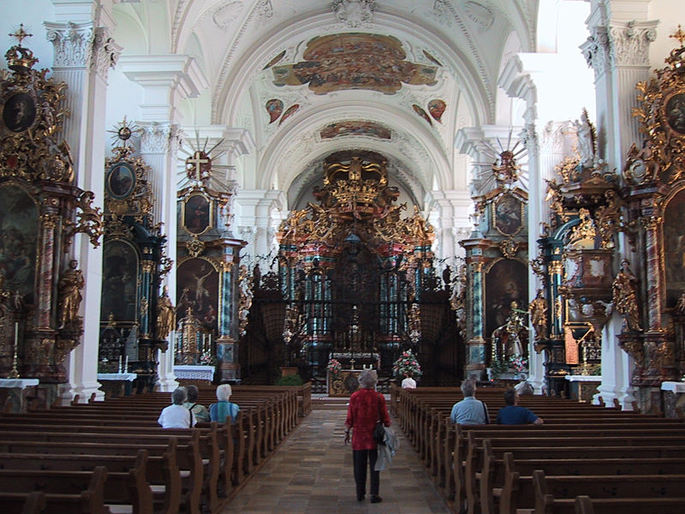 Deckenfresken in der Klosterkirche Rheinau, CH, a